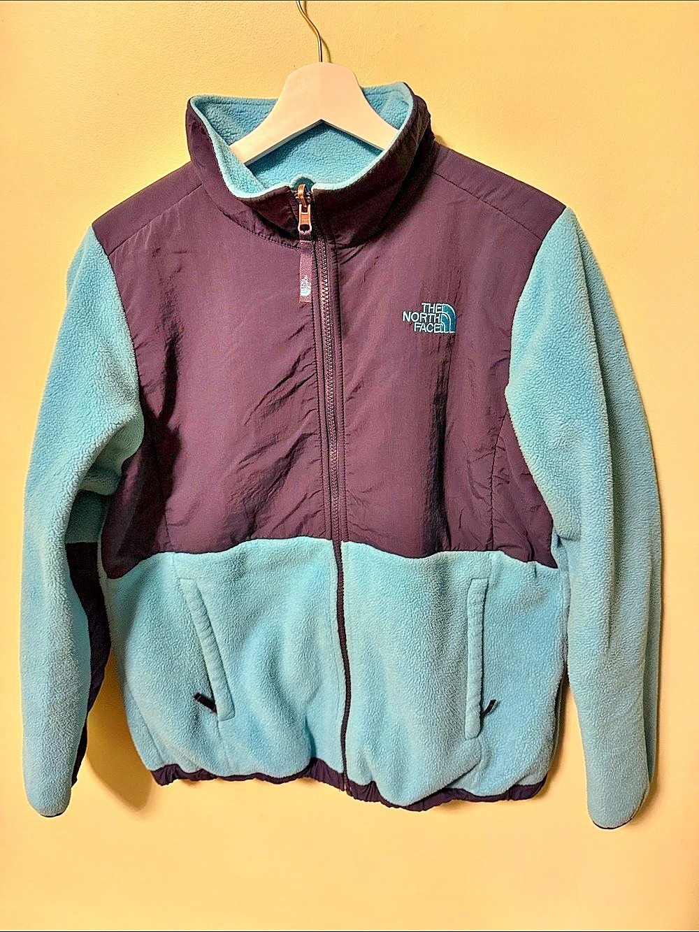 The North Face Color Fleece Jacket Blue turquoise